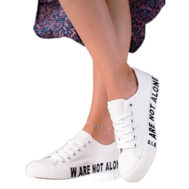SHELOVET Białe Trampki Fashion