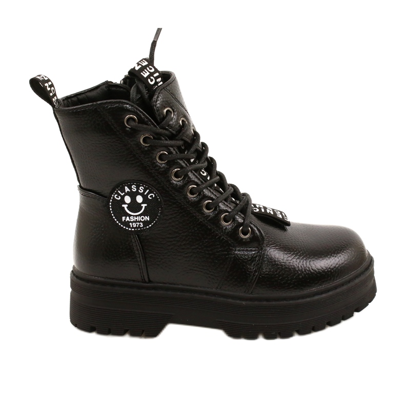 Print Modne kozaki Na Suwak Miss Evento 22DZ23-5257 czarne