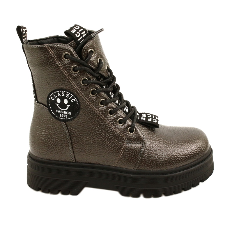 Dziewczęce kozaki na suwak Miss Evento 22DZ23-5257 brązowe