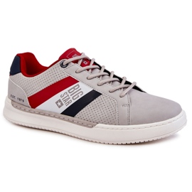 Klasyczne Męskie Buty Sportowe Memory Foam Big Star KK174056 Szare