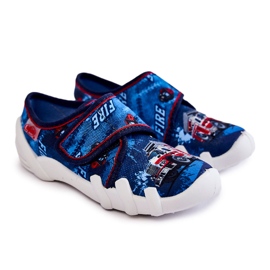 BEFADO S.A. Buty Papcie Befado Na Rzep Wóz Strażacki 273X309 Granatowe