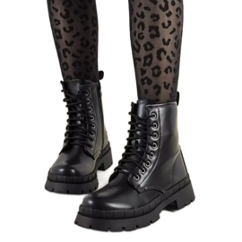 BM Czarne traperki damskie Vistala