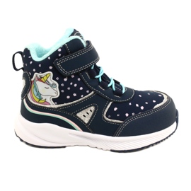 American Club Buty dziecięce sportowe Softshell wodoodporne z membraną RL93/22 granatowe niebieskie