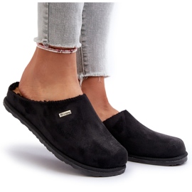 Domowe Ocieplane Klapki Papcie Inblu CS-34-014 Czarne