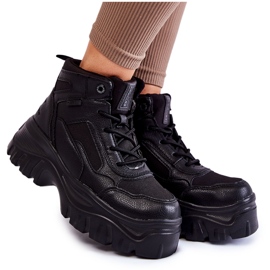 Modne Botki Trapery Memory Foam Big Star KK274371 Czarne