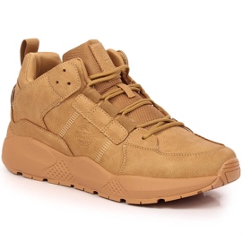 Buty sportowe męskie ocieplane camel Big Star KK174248 żółte