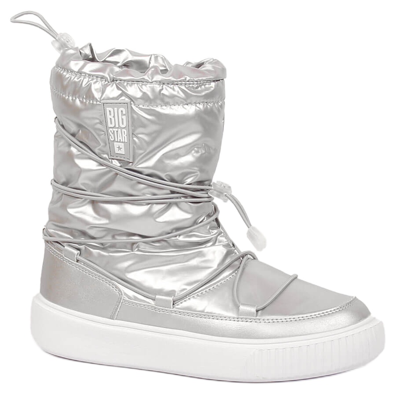 Śniegowce metaliczne wsuwane ocieplane srebrne Big Star KK274195 srebrny