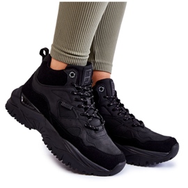 Damskie Wysokie Buty Sportowe Memory Foam System Big Star KK274356 Czarne