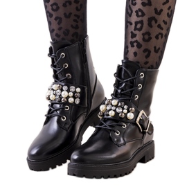 Czarne traperki Ardore