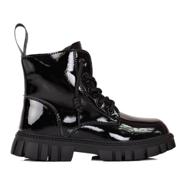 Botki dziewczęce ocieplane Shelovet czarne