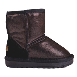 Brązowe śniegowce dziewczęce