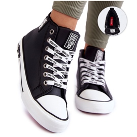 Klasyczne Wysokie Ocieplane Trampki Big Star KK274598 Czarne