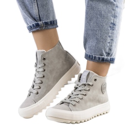 Szare trampki ocieplane Big Star EE274114