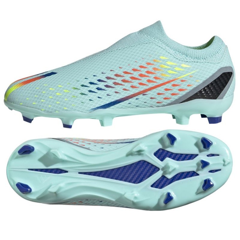 Buty piłkarskie adidas X Speedportal.3 Ll Fg Jr GW8472 niebieskie niebieskie