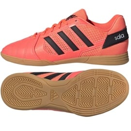 Buty piłkarskie adidas Super Sala In Jr GW1700 czerwone pomarańcze i czerwienie
