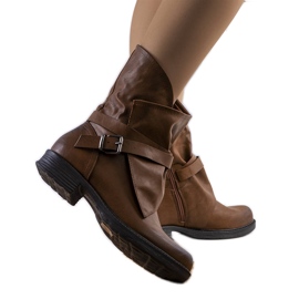 PA1 Camelowe botki Soren brązowe