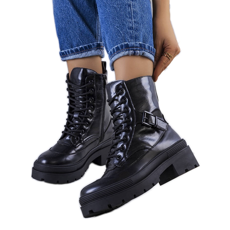 Czarne traperki Norra