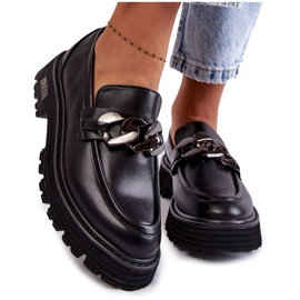 Damskie Półbuty Skórzane Big Star KK274498 Czarne