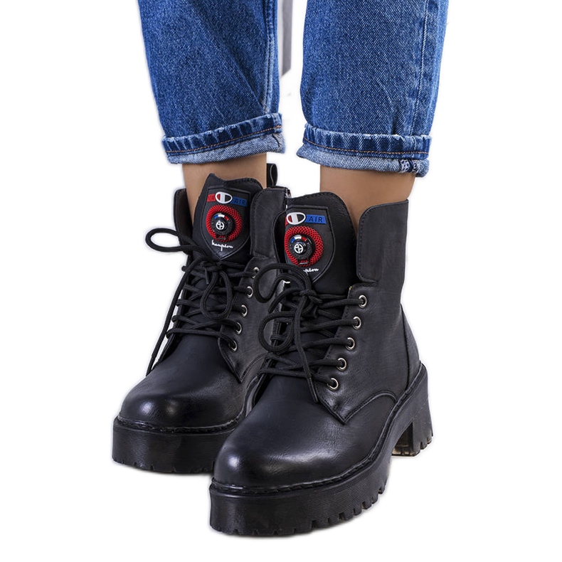 Czarne botki damskie Ranco