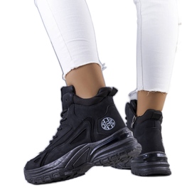 Czarne ocieplane traperki LCJ-22-44-1353L Lee Cooper