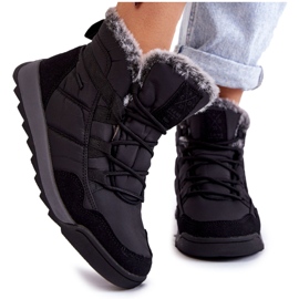 Damskie Ocieplane Śniegowce Cross Jeans KK2R4016C Czarne