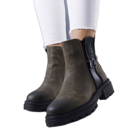 BM Zielone ocieplane botki Xiomara