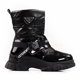 Śniegowce damskie shelovet ocieplane futerkiem czarne