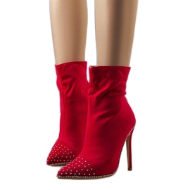 BM Czerwone botki na szpilce Flegrei
