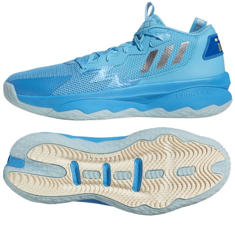 Buty do koszykówki adidas Dame 8 M GY6465 niebieskie niebieskie