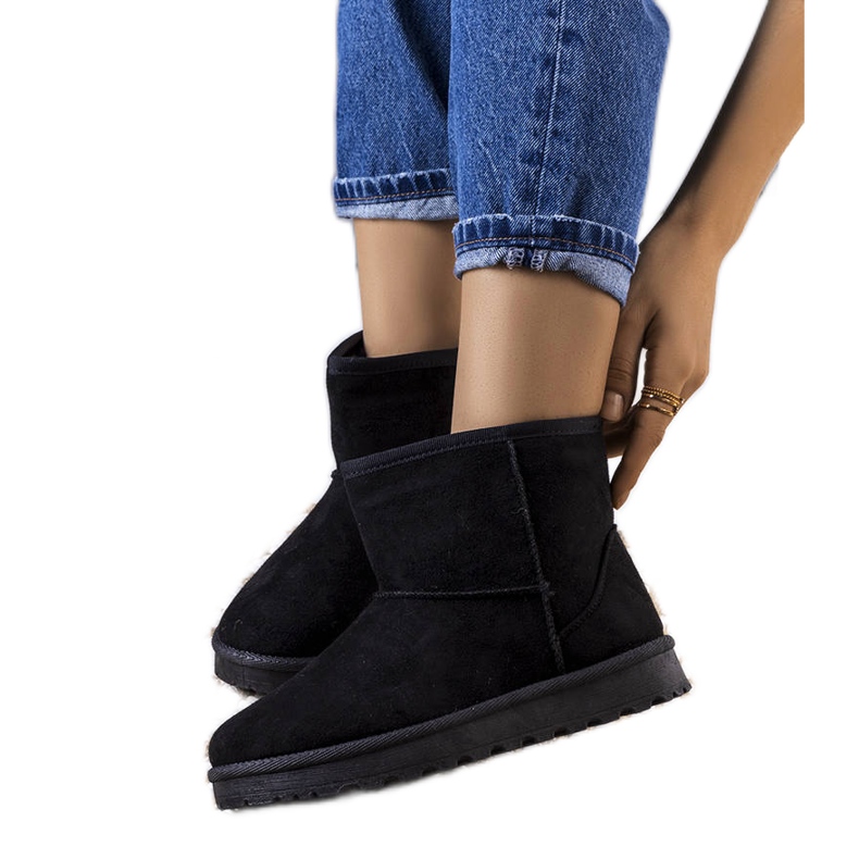 Czarne śniegowce ocieplane Vago