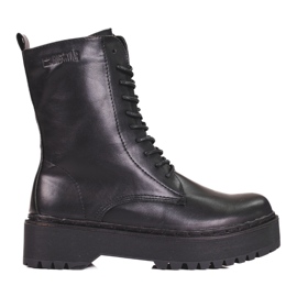 Big Star workery damskie na platformie II274509 czarne