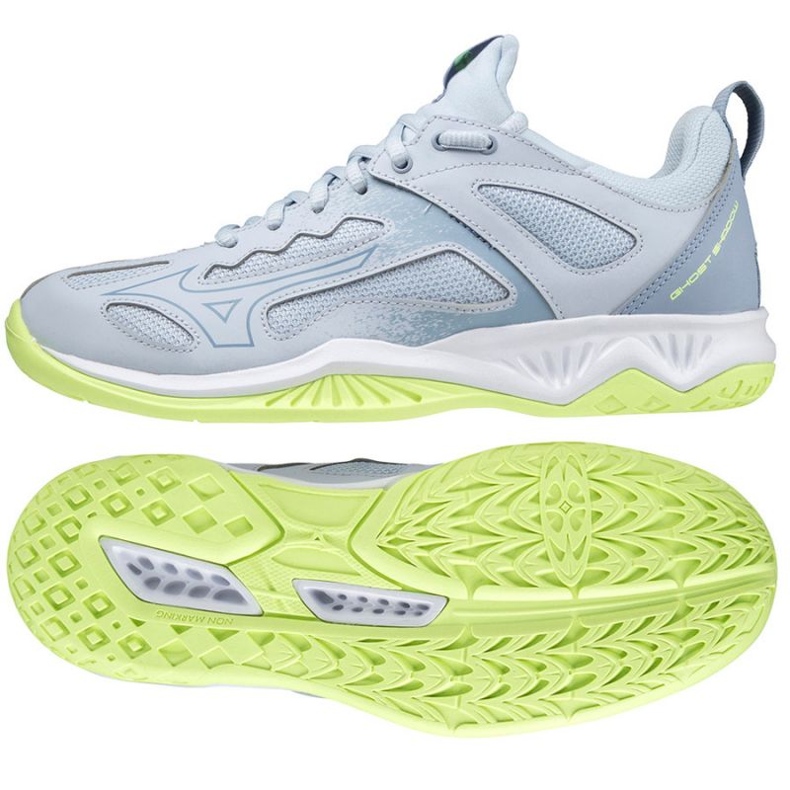 Buty do piłki ręcznej Mizuno SS22 Ghost Shadow W X1GB218002 niebieskie niebieskie