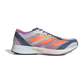 Buty adidas Adizero Adios 7 M GX6647 białe fioletowe pomarańczowe