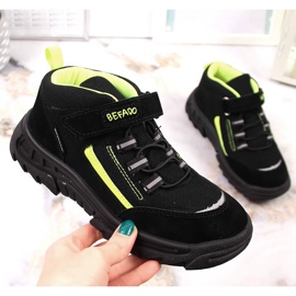 Wodoodporne buty wysokie dziecięce trekkingowe czarne Befado 515X004