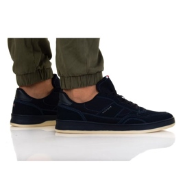 Buty Tommy Hilfiger Retro Court Cupsole Seude Mix M FM0FM04169 DW5 niebieskie