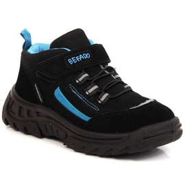 Wodoodporne buty wysokie trekkingowe Befado Jr BEF37A czarne