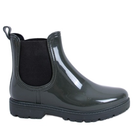 BM Kalosze damskie krótkie sztyblety Essence Green zielone