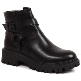 Workery z klamrą ocieplane Laura La.Fi W PMR27 czarne