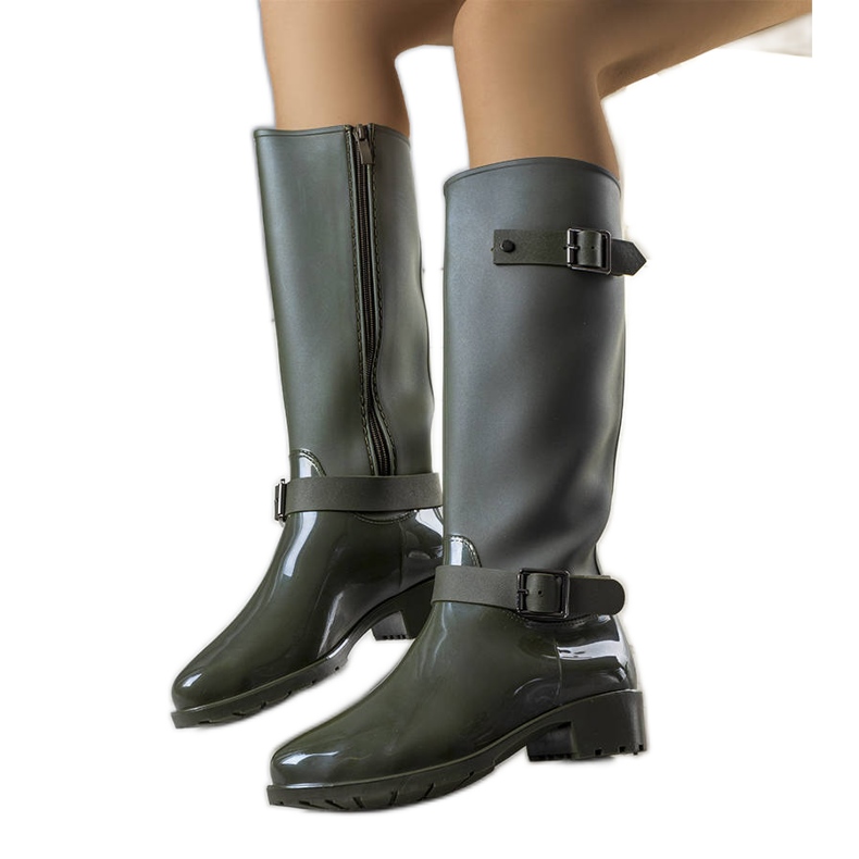 Zielone wysokie kalosze Lahti