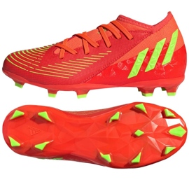 Buty piłkarskie adidas Predator Edge.3 Fg Jr GW0980 czerwone pomarańcze i czerwienie