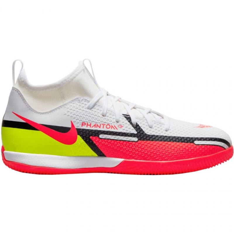 Buty halowe Nike Phantom GT2 Academy Df Ic Jr DC0815-167 białe czerwone