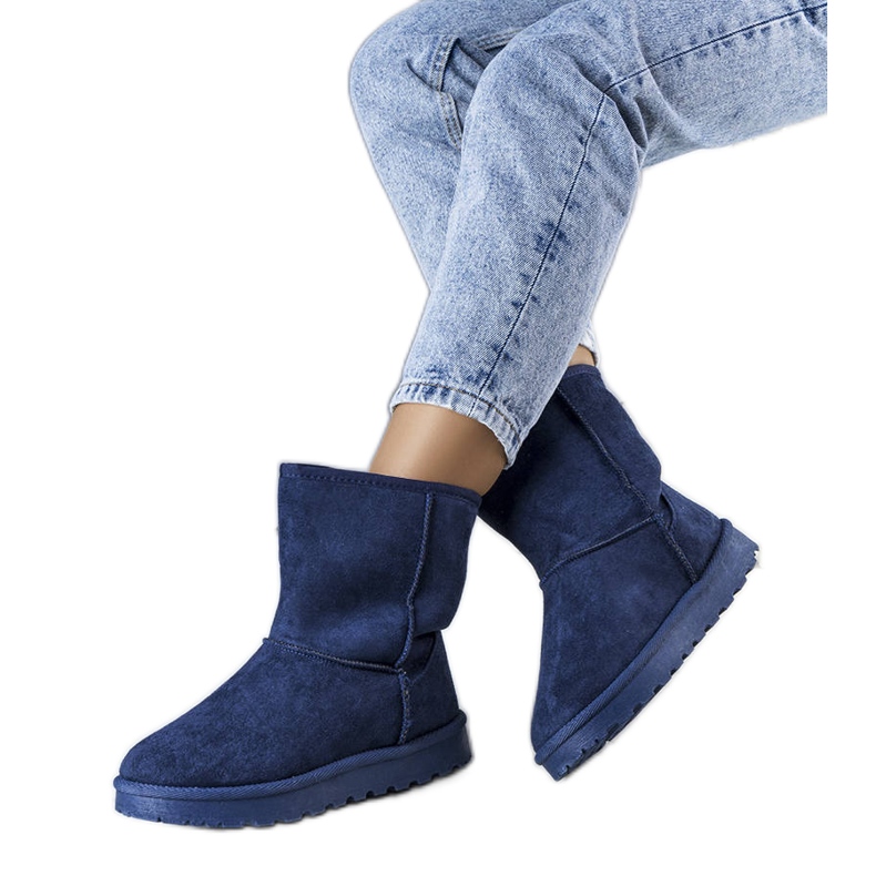 Granatowe śniegowce ocieplane Hank niebieskie