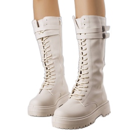 BM Beżowe wysokie trapery Christopher beżowy