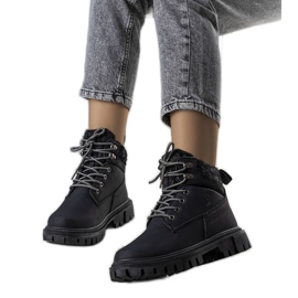 Czarne traperki damskie Didians