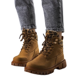 BM Brązowe traperki damskie Didians