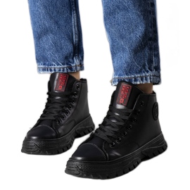 Czarne trampki ocieplane Big Star GG274537 906