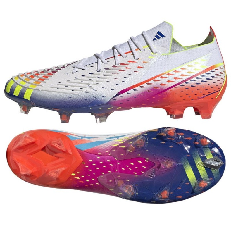 Buty piłkarskie adidas Predator Edge.1 L Fg M GW1022 biały, mix color białe