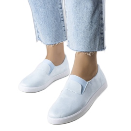 PA1 Błękitne tenisówki z eko-zamszu Jamal niebieskie