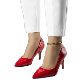 Czerwone lakierowane szpilki Hadlee