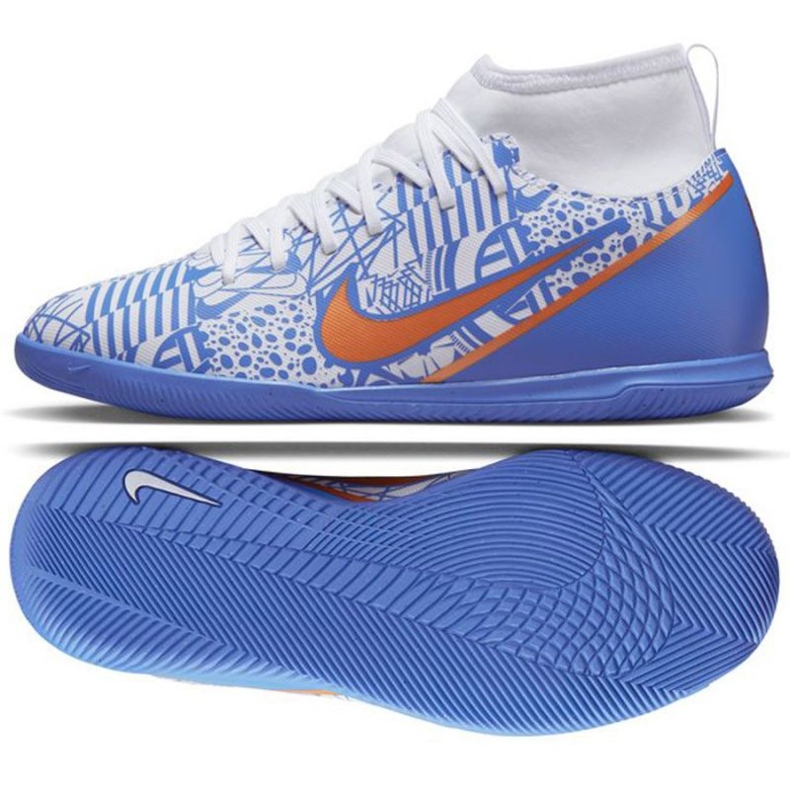 Buty piłkarskie Nike Mercurial Superfly 9 Club CR7 Ic Jr DQ5327 182 niebieskie niebieskie